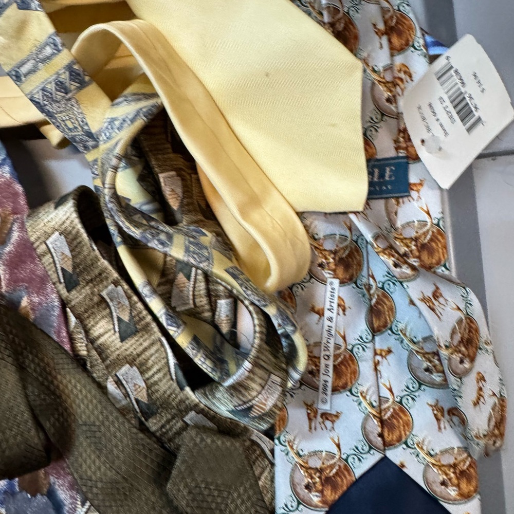 Multicolor Patterned Silk Ties - image 3